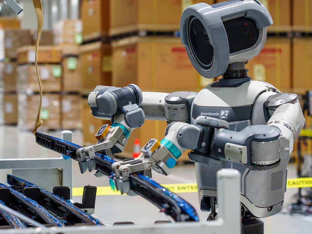 Atlas working at a machine during a customer pilot